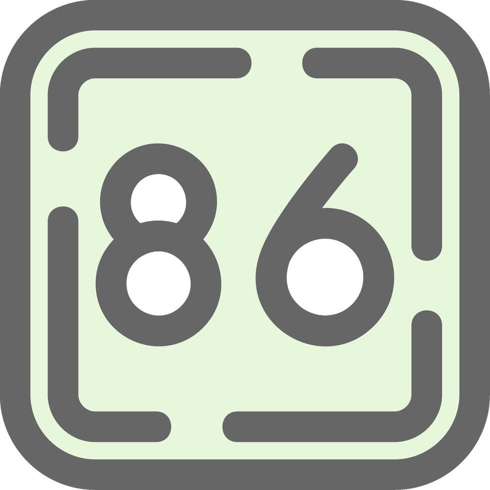 Eighty Six Green Light Fillay Icon vector