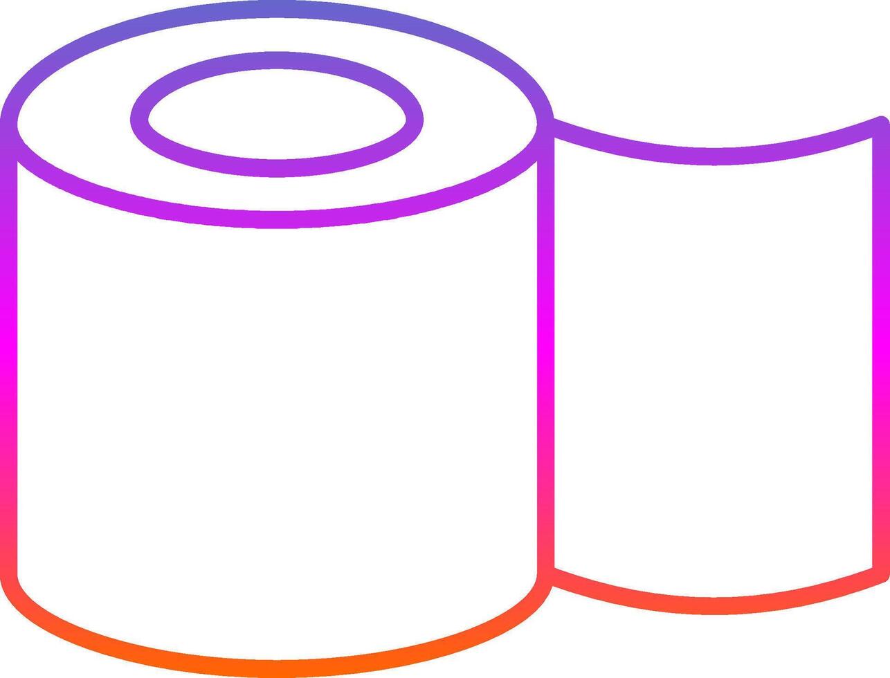 Tissue Roll Line Gradient Icon vector