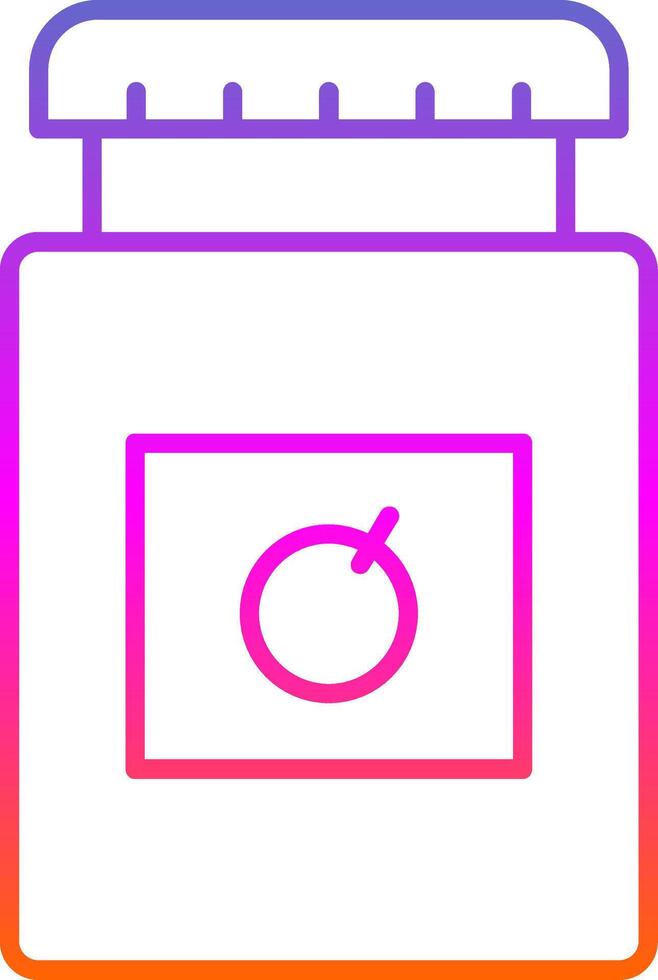 Jam Jar Line Gradient Icon vector