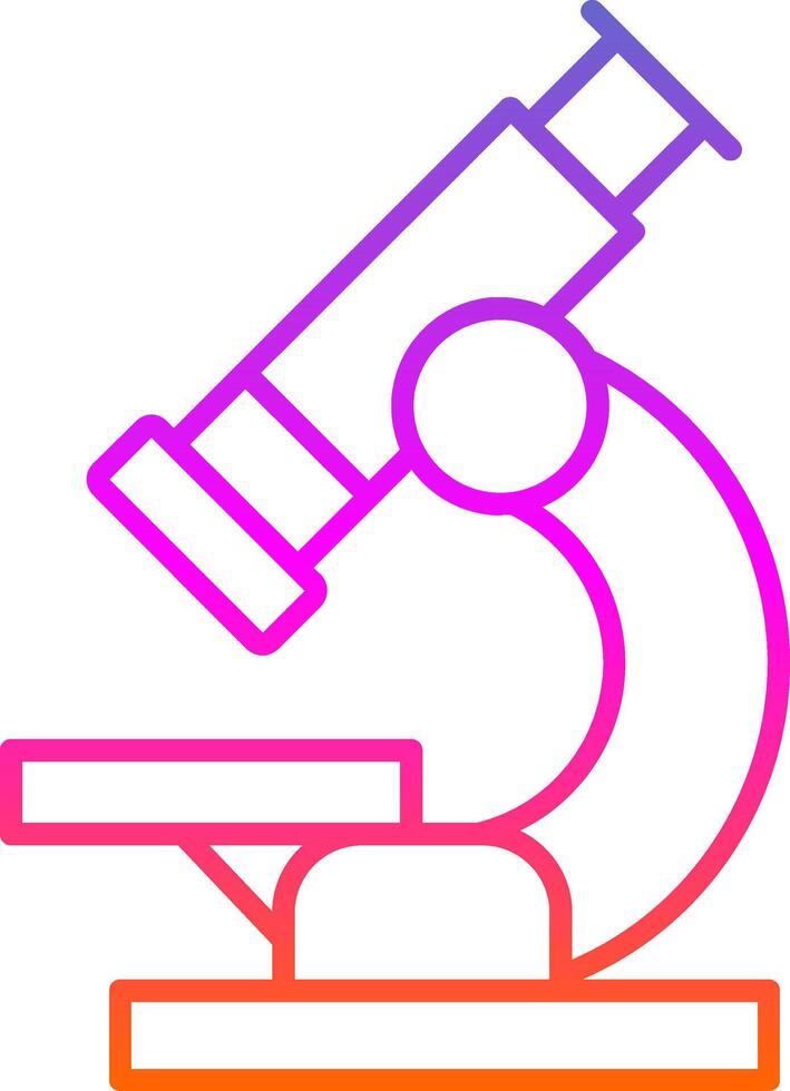 Microscope Line Gradient Icon vector