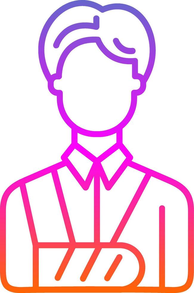 Bandaged Person Line Gradient Icon vector