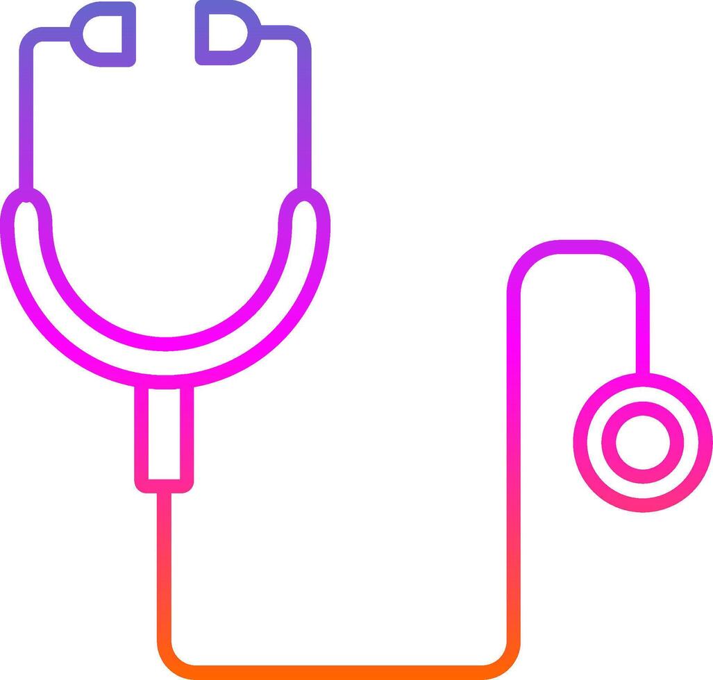 Stethoscope Line Gradient Icon vector
