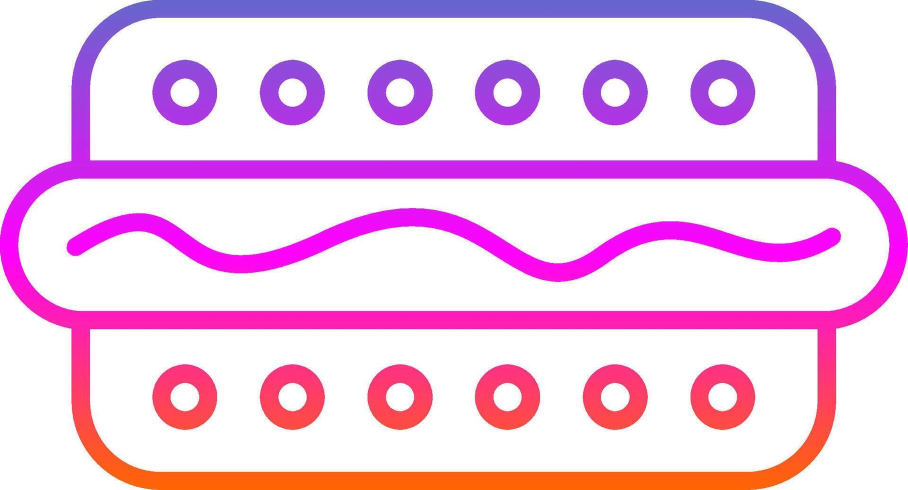 Hot Dog Line Gradient Icon vector