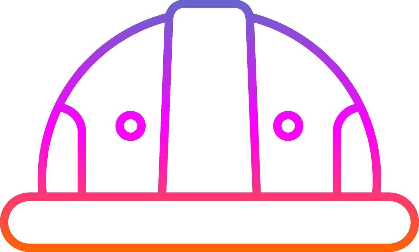 Helmet Line Gradient Icon vector