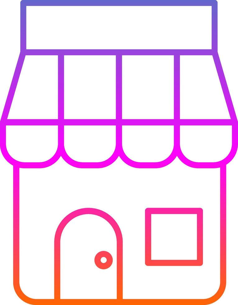 Shop Line Gradient Icon vector