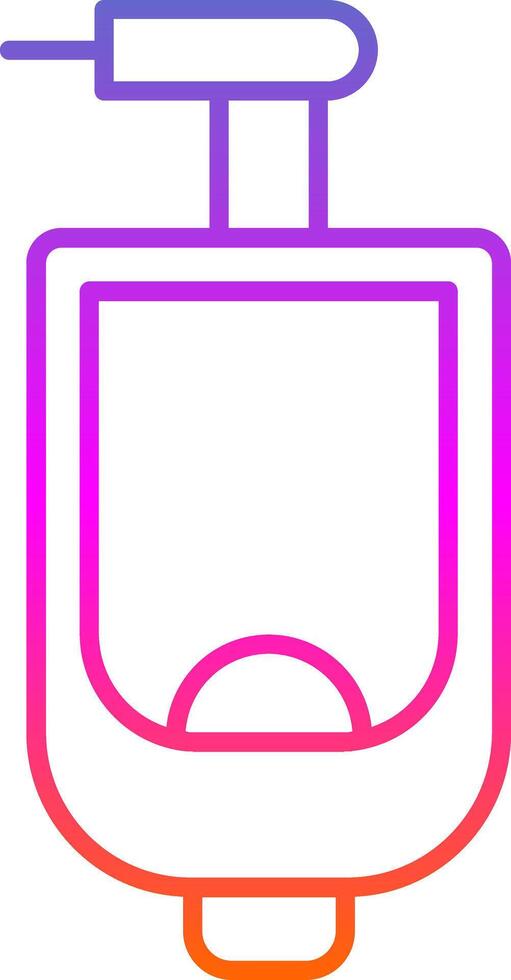 Urinal Line Gradient Icon vector