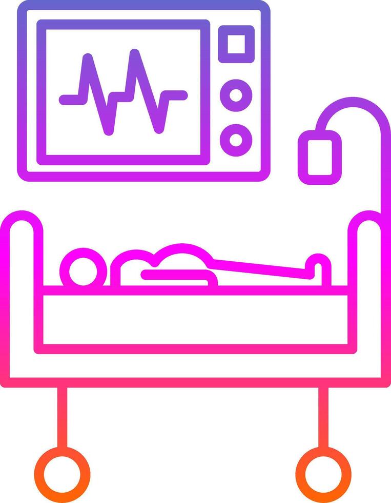 Medical Treatment Line Gradient Icon vector