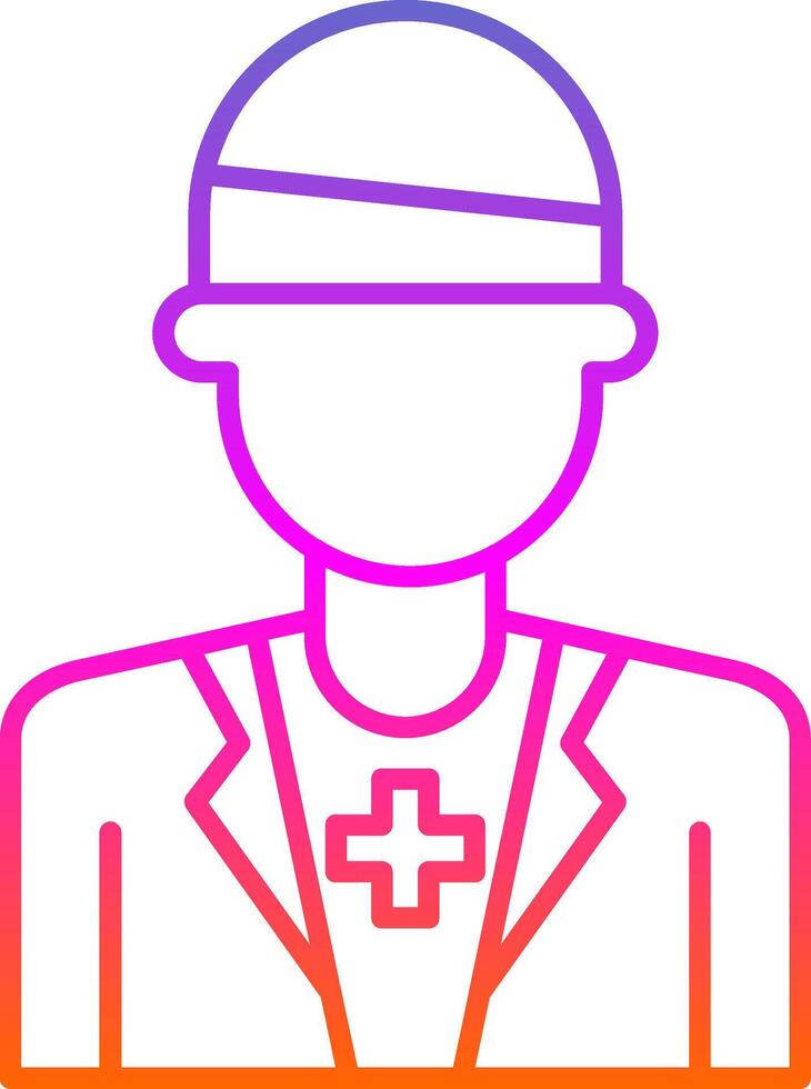 Patient Line Gradient Icon vector