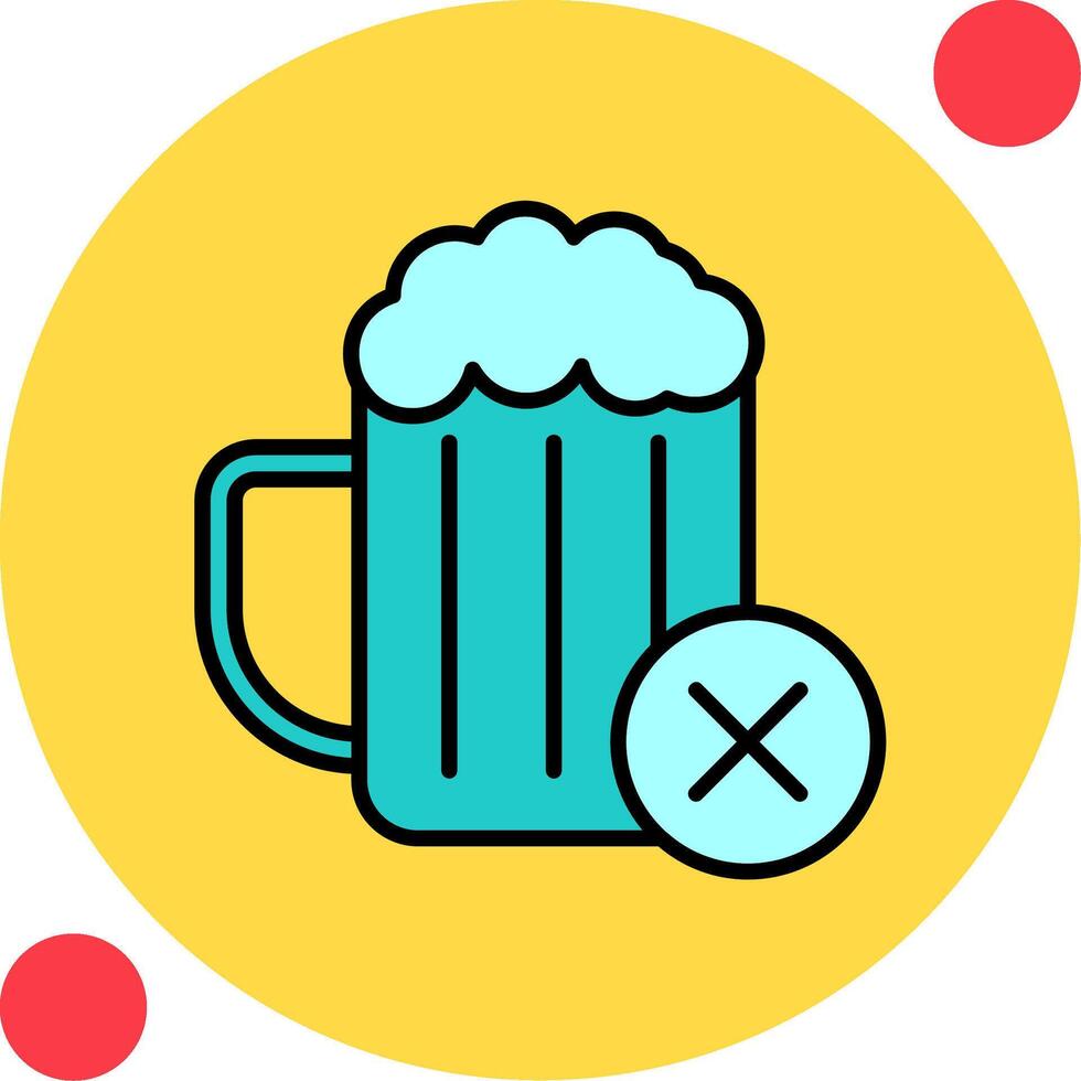 sin icono de vector de alcohol