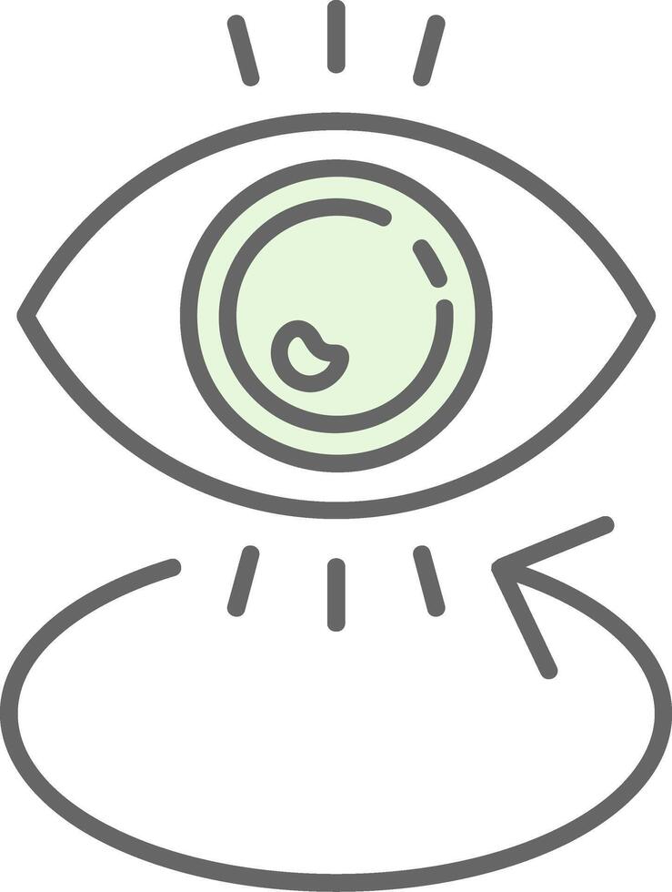 Eye Green Light Fillay Icon vector