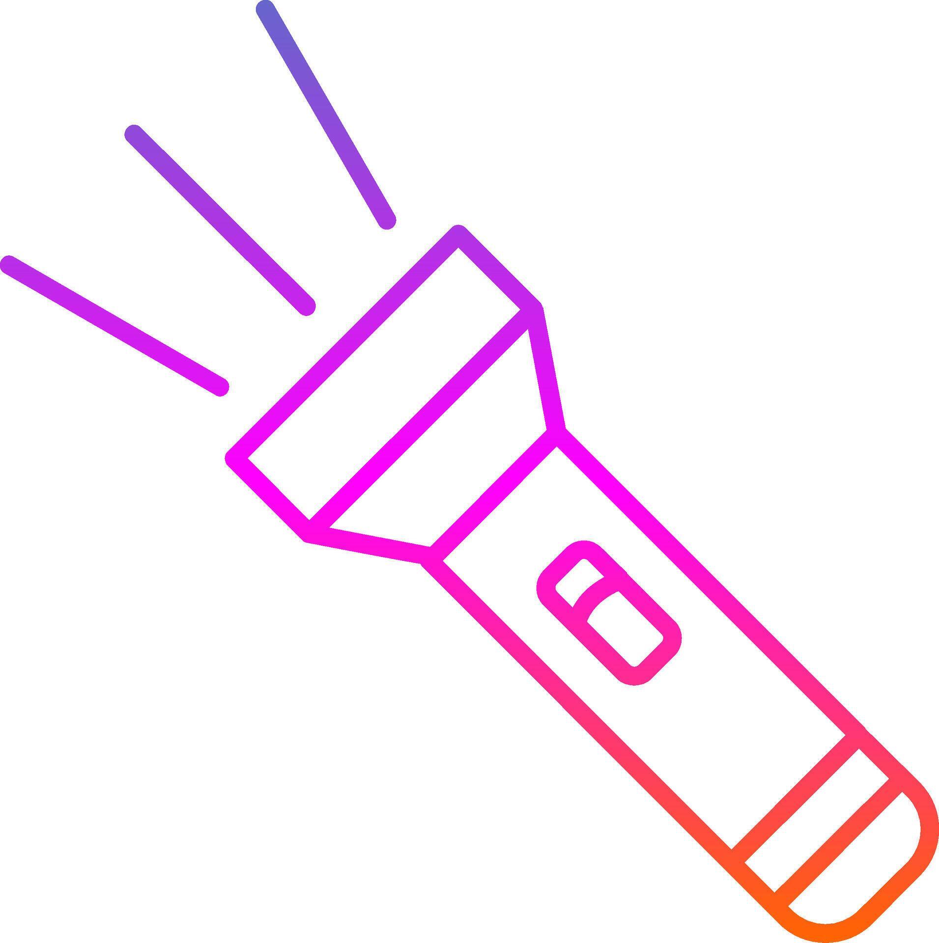Flashlight Line Gradient Icon 39166239 Vector Art at Vecteezy