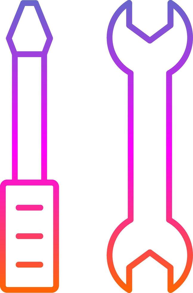 Repair Services Line Gradient Icon vector
