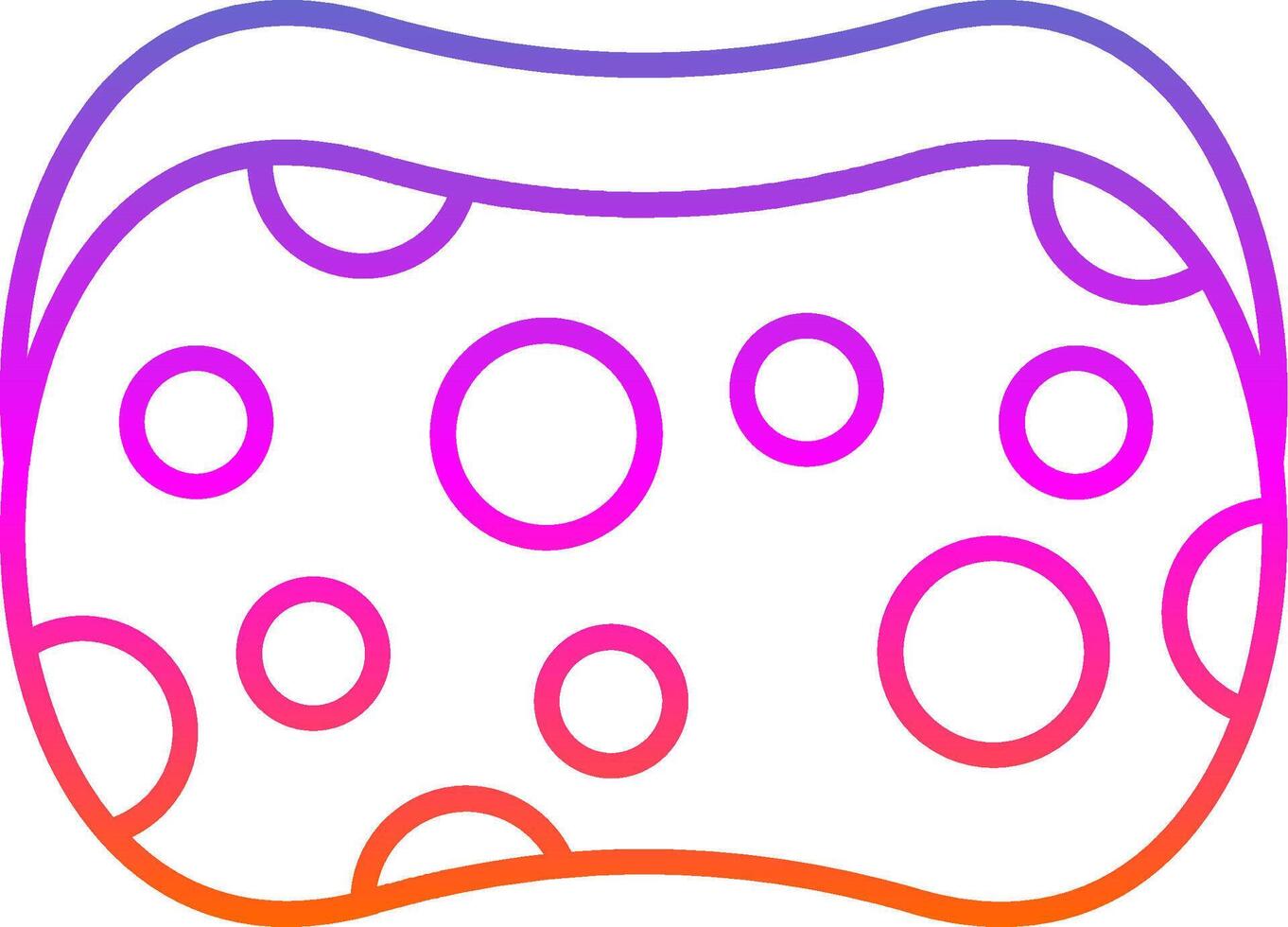 Sponge Line Gradient Icon vector