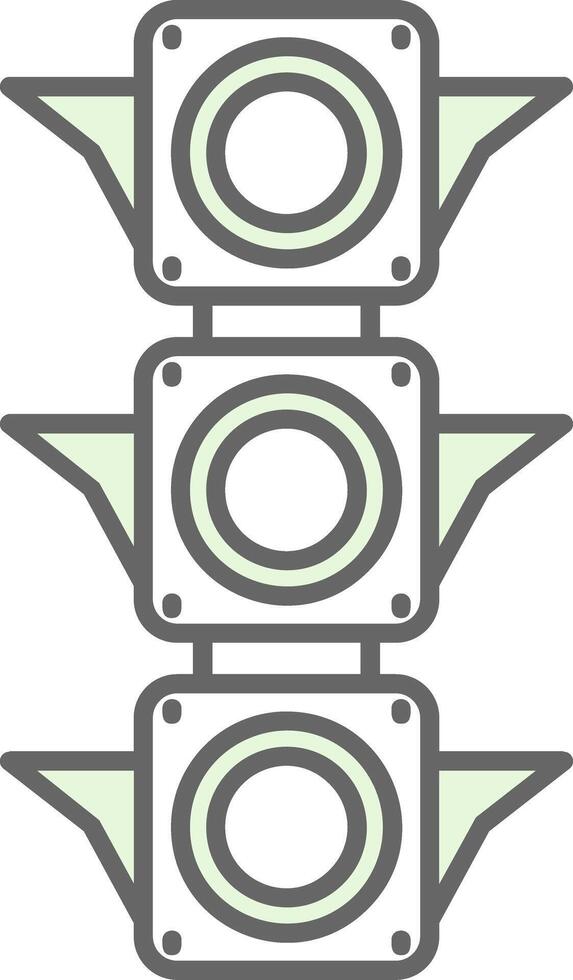 Traffic light Green Light Fillay Icon vector