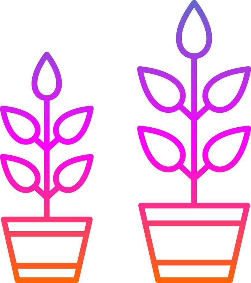 Grow Plant Line Gradient Icon vector