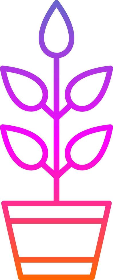 Plant Line Gradient Icon vector