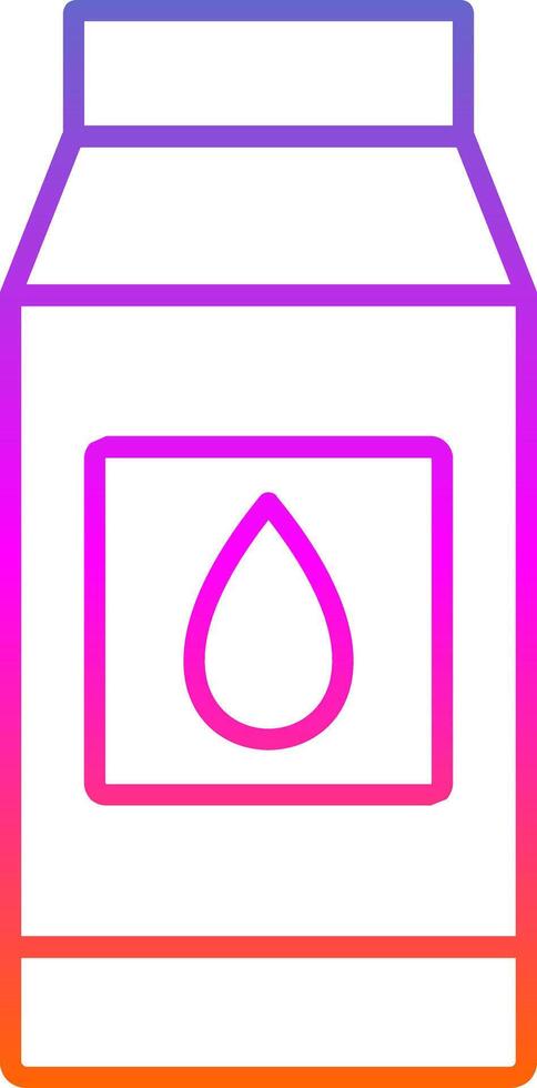 Milk Line Gradient Icon vector