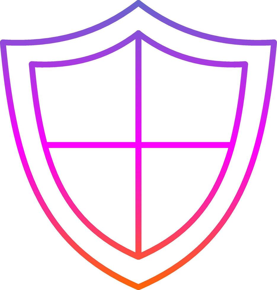 Shield Line Gradient Icon vector