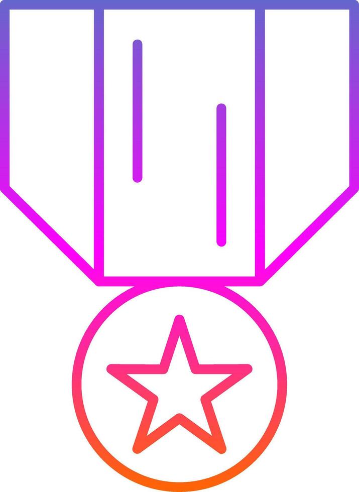 Medal Of Honor Line Gradient Icon vector
