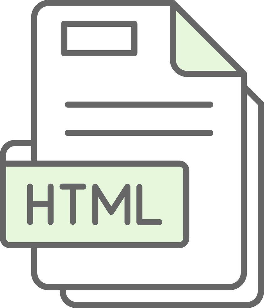 Html Green Light Fillay Icon vector