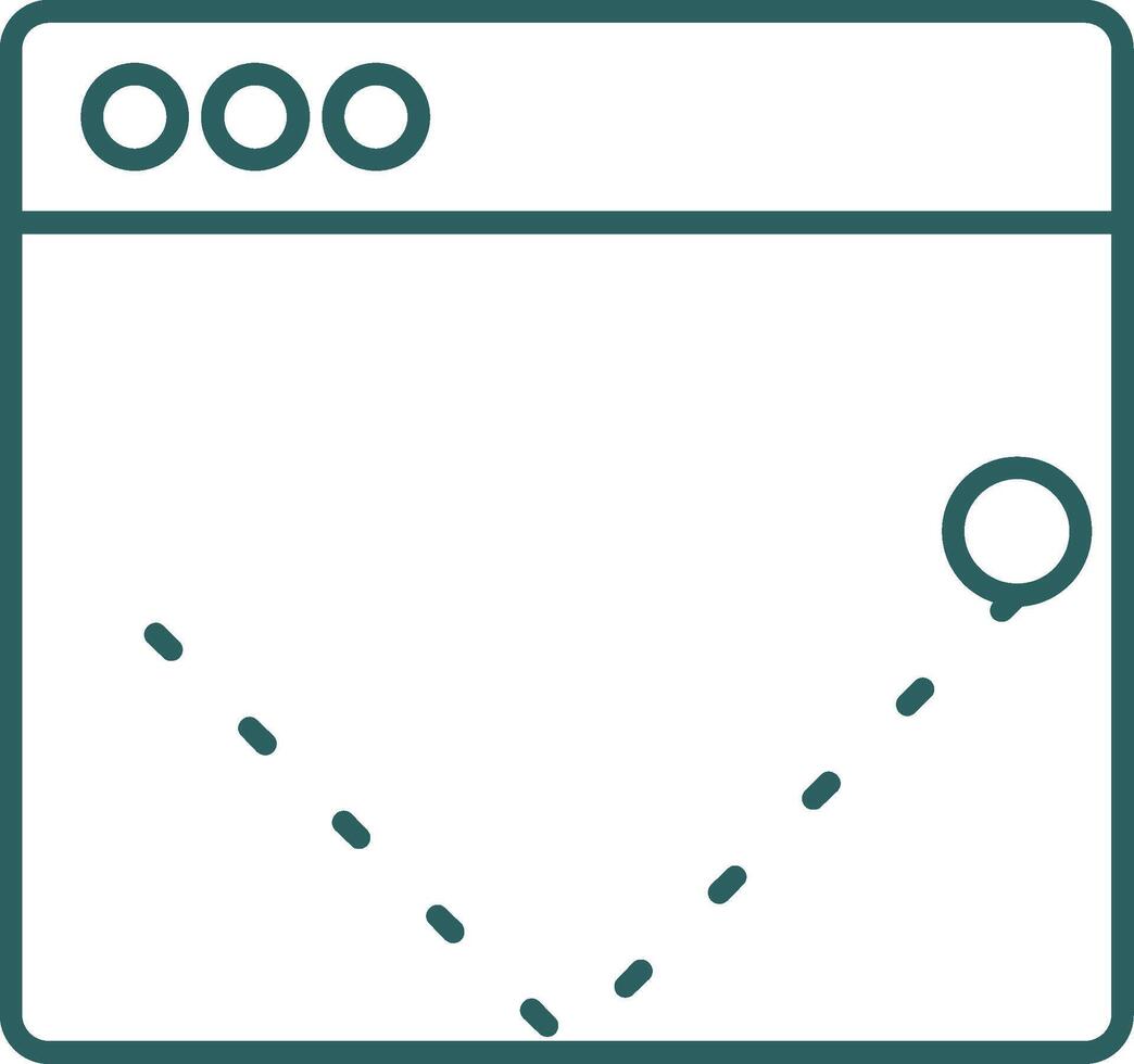 Bounce Rate Line Gradient Icon vector
