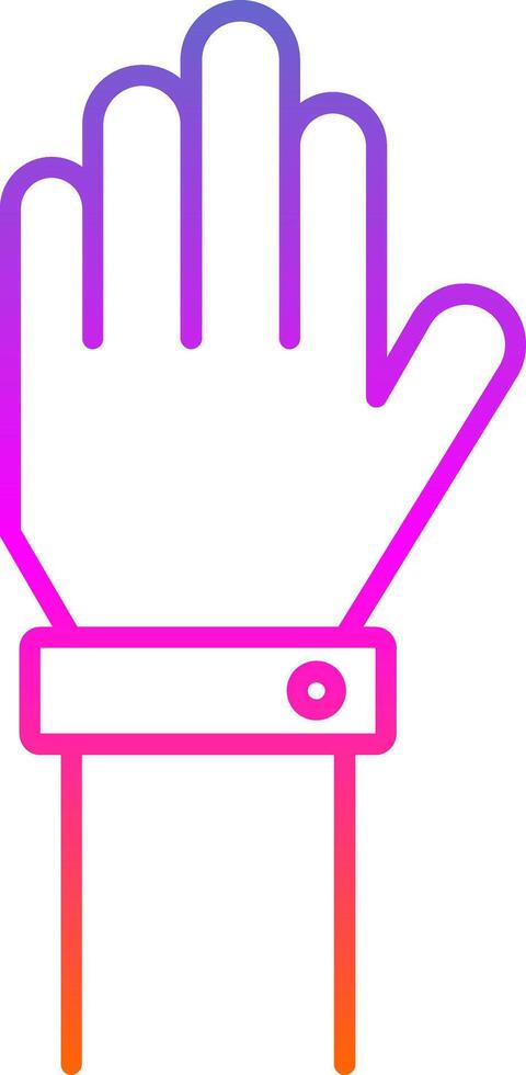 Raise Hand Line Gradient Icon vector