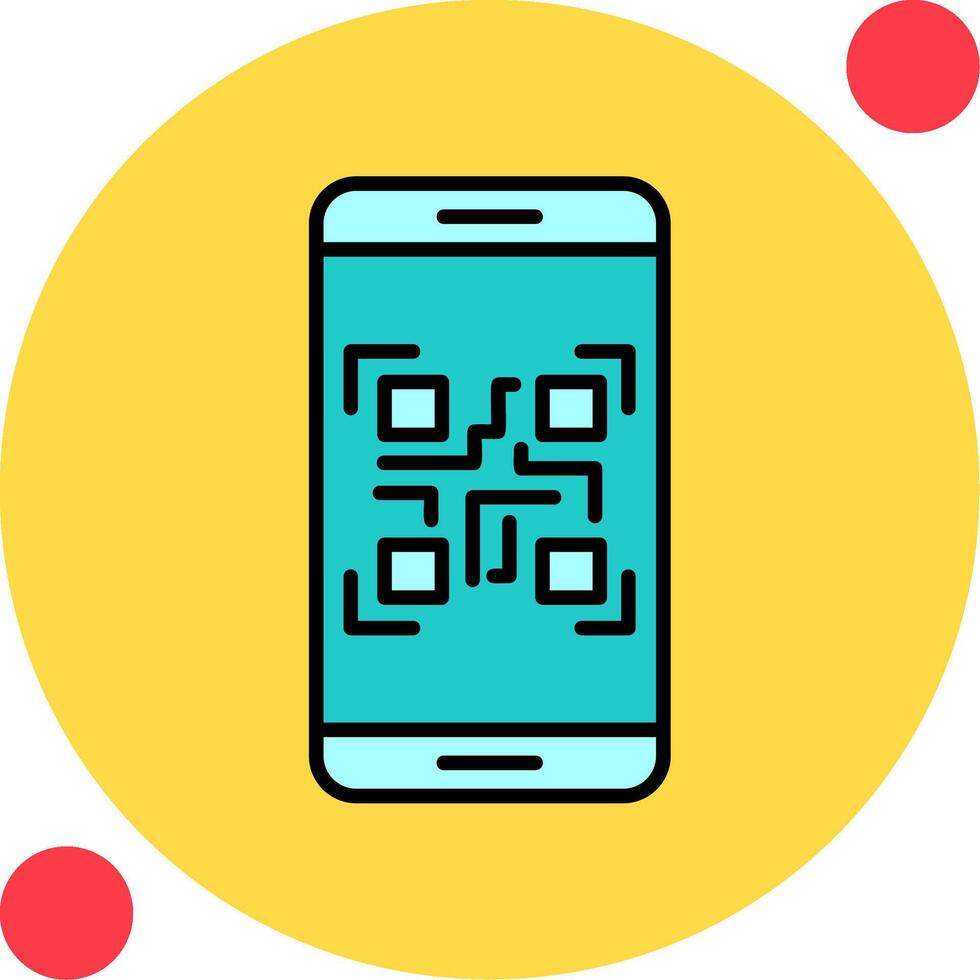 Smartphone Qr Code Vector Icon