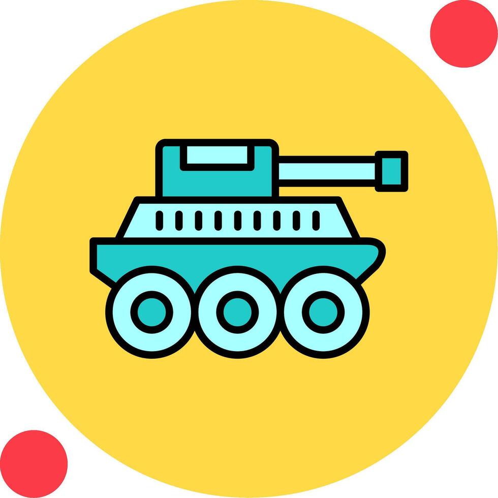 icono de vector de tanque militar