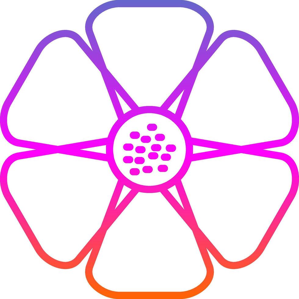 icono de gradiente de línea de hibisco vector