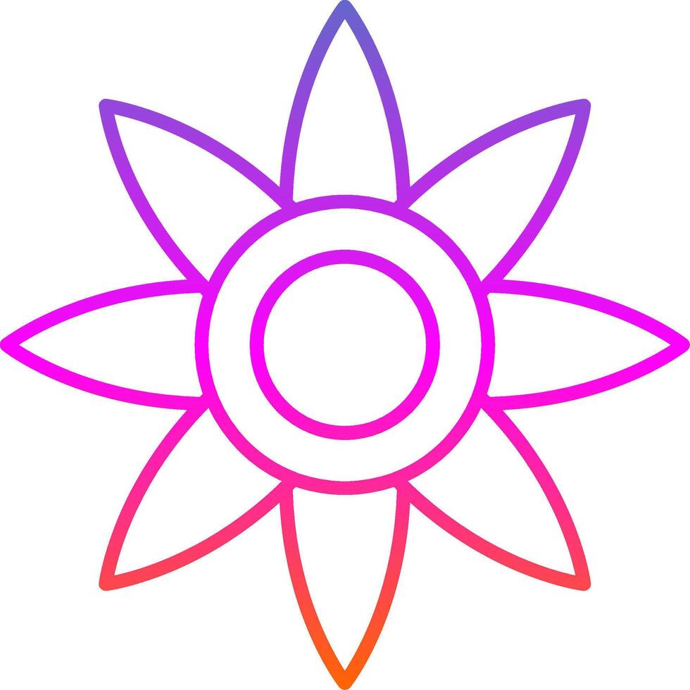 Poinsettia Line Gradient Icon vector