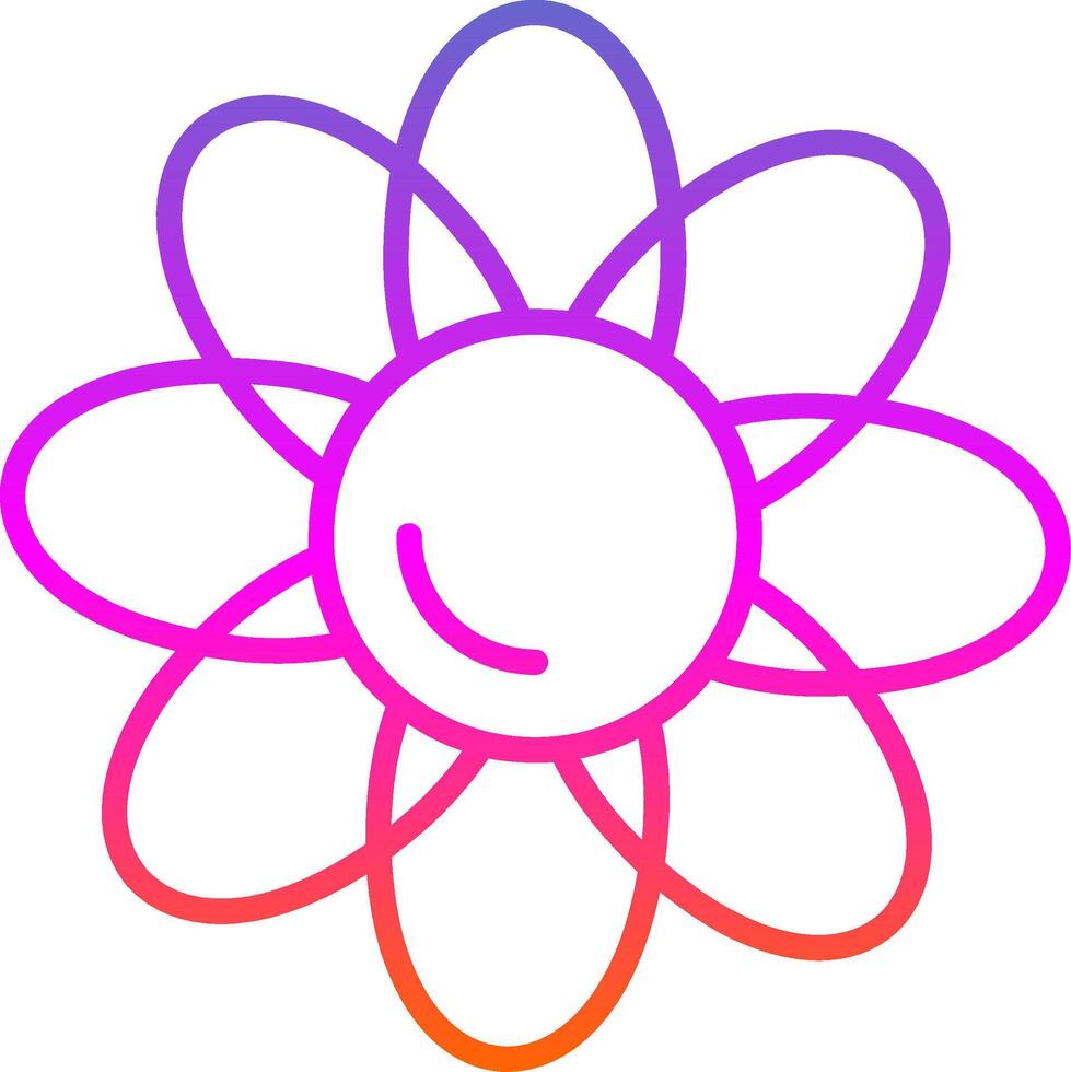 Clematis Line Gradient Icon vector