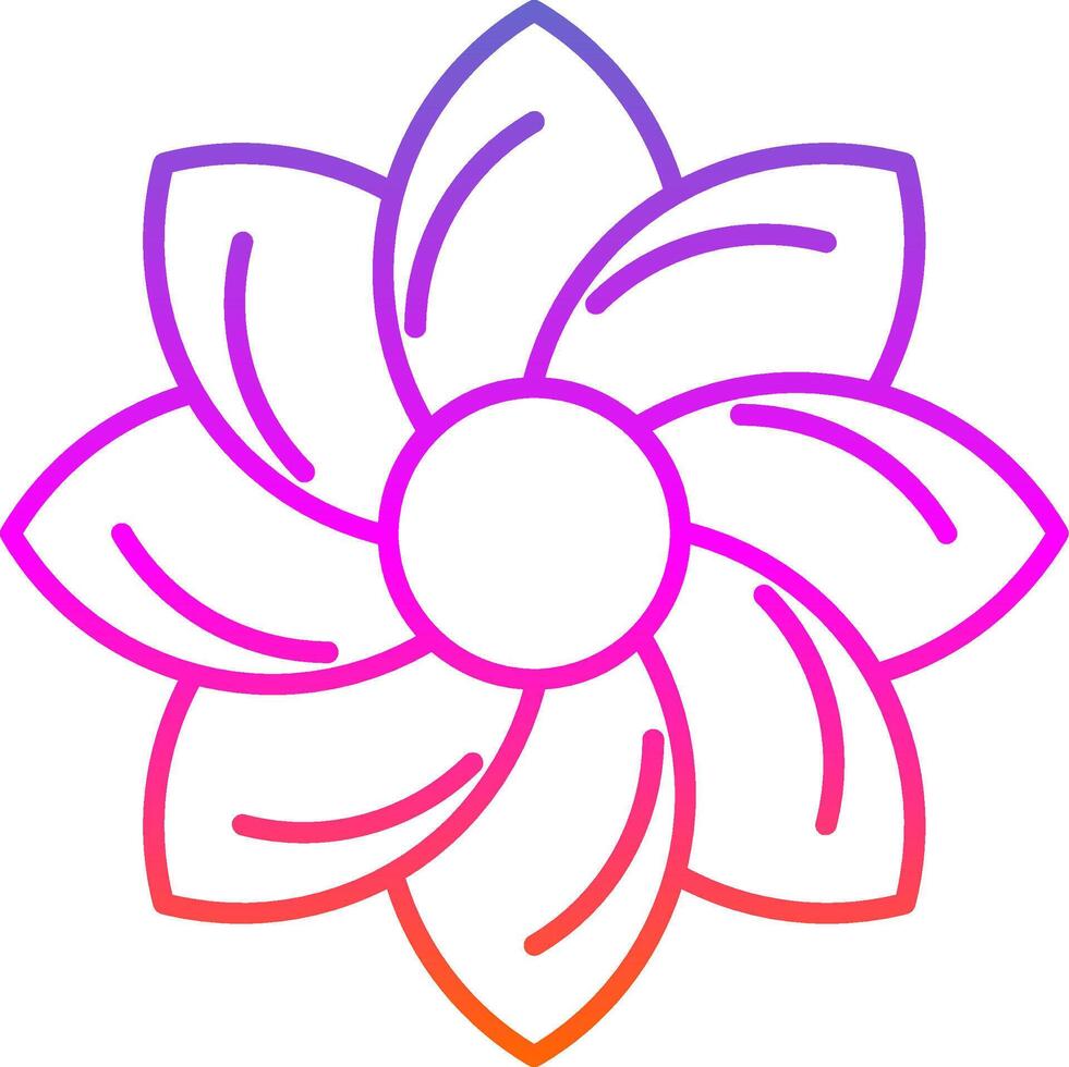 Floral Design Line Gradient Icon vector