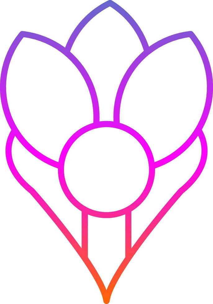 Crocus Line Gradient Icon vector