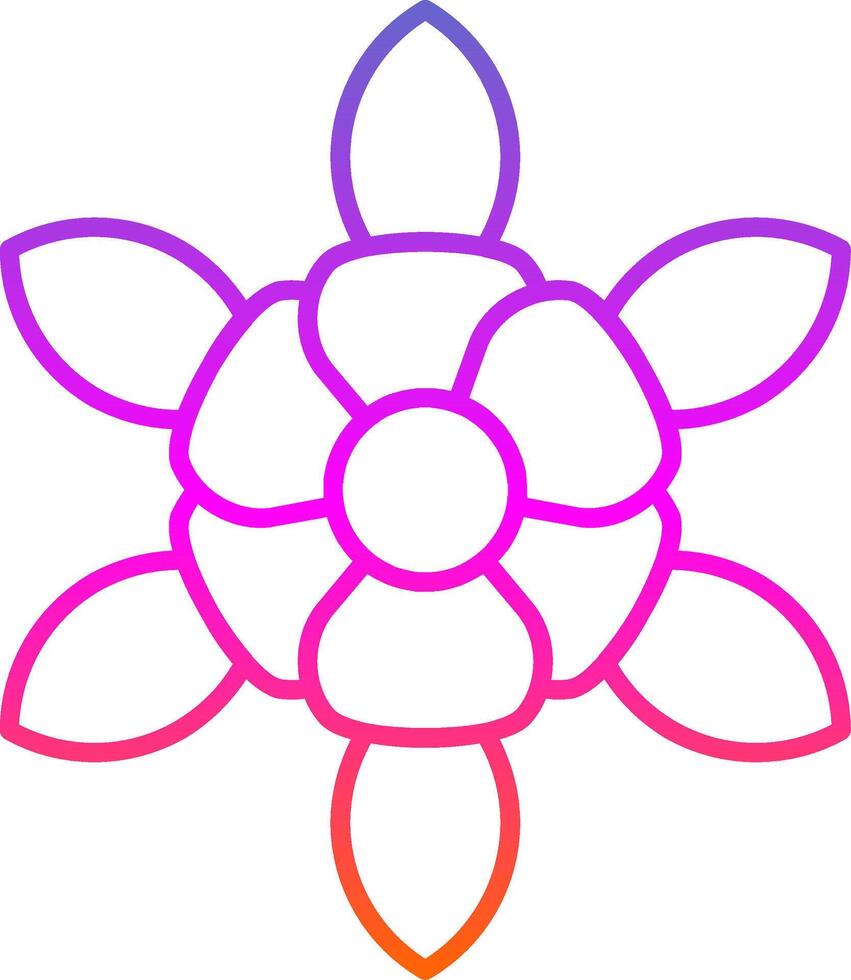 icono de gradiente de línea de narciso vector