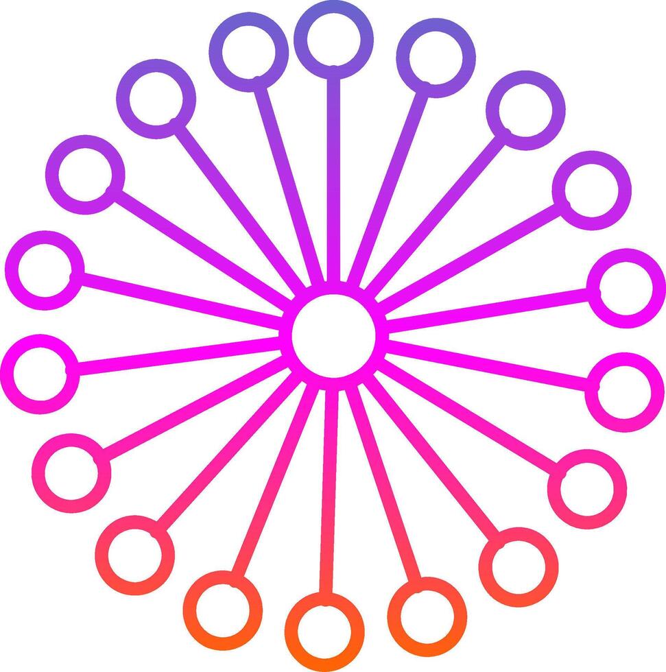 Mimosa Line Gradient Icon vector