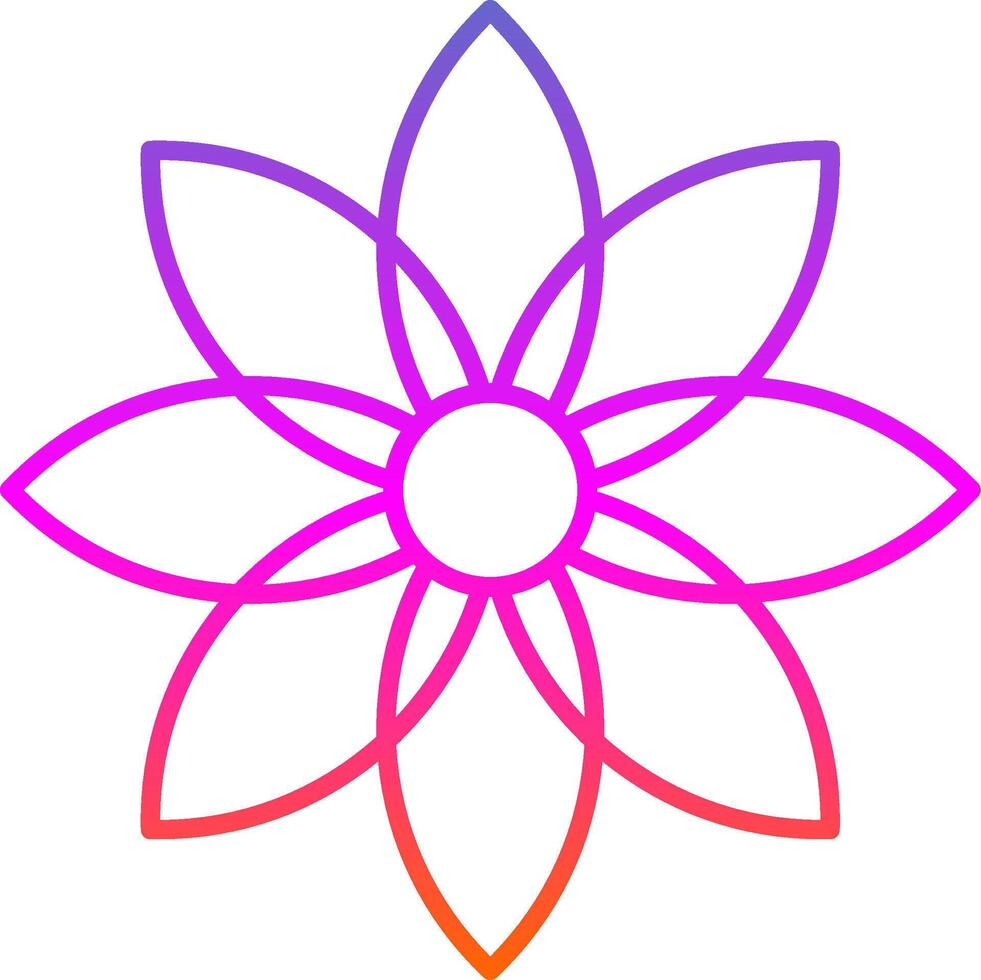 Dandelion Line Gradient Icon vector