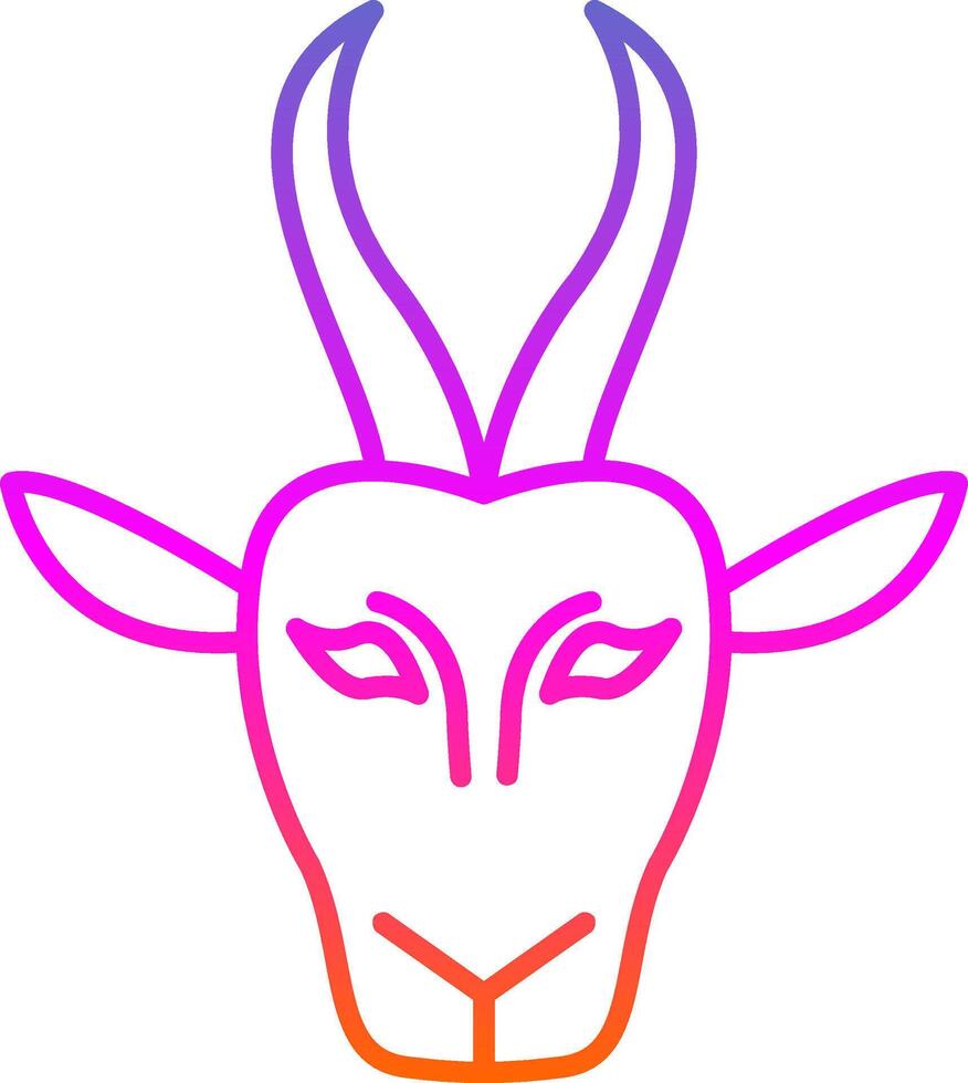 Gazelle Line Gradient Icon vector