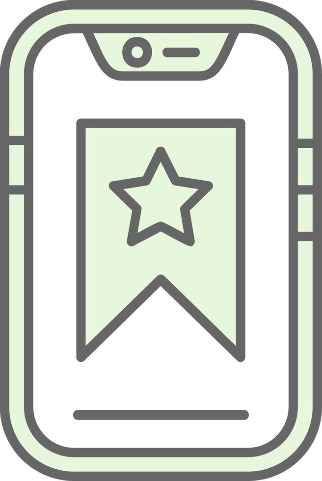 Bookmark Green Light Fillay Icon vector