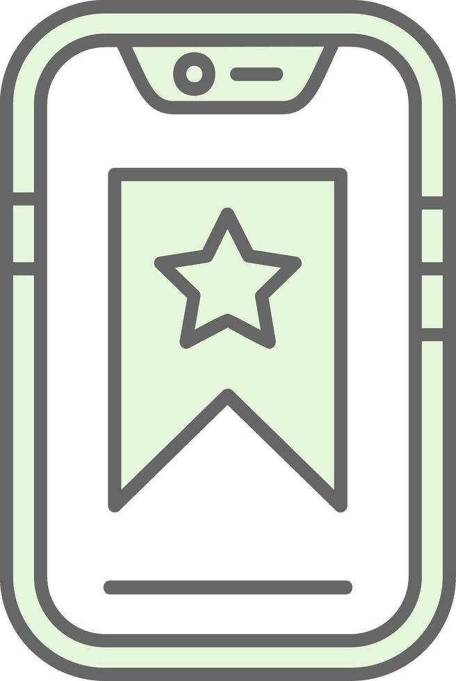 Bookmark Green Light Fillay Icon vector