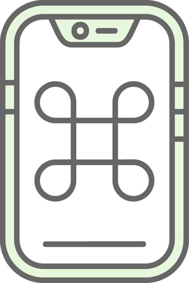 Command Green Light Fillay Icon vector
