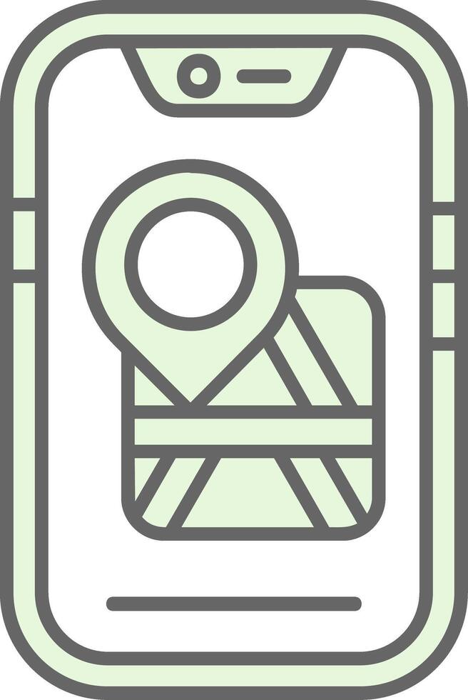 Map location Green Light Fillay Icon vector