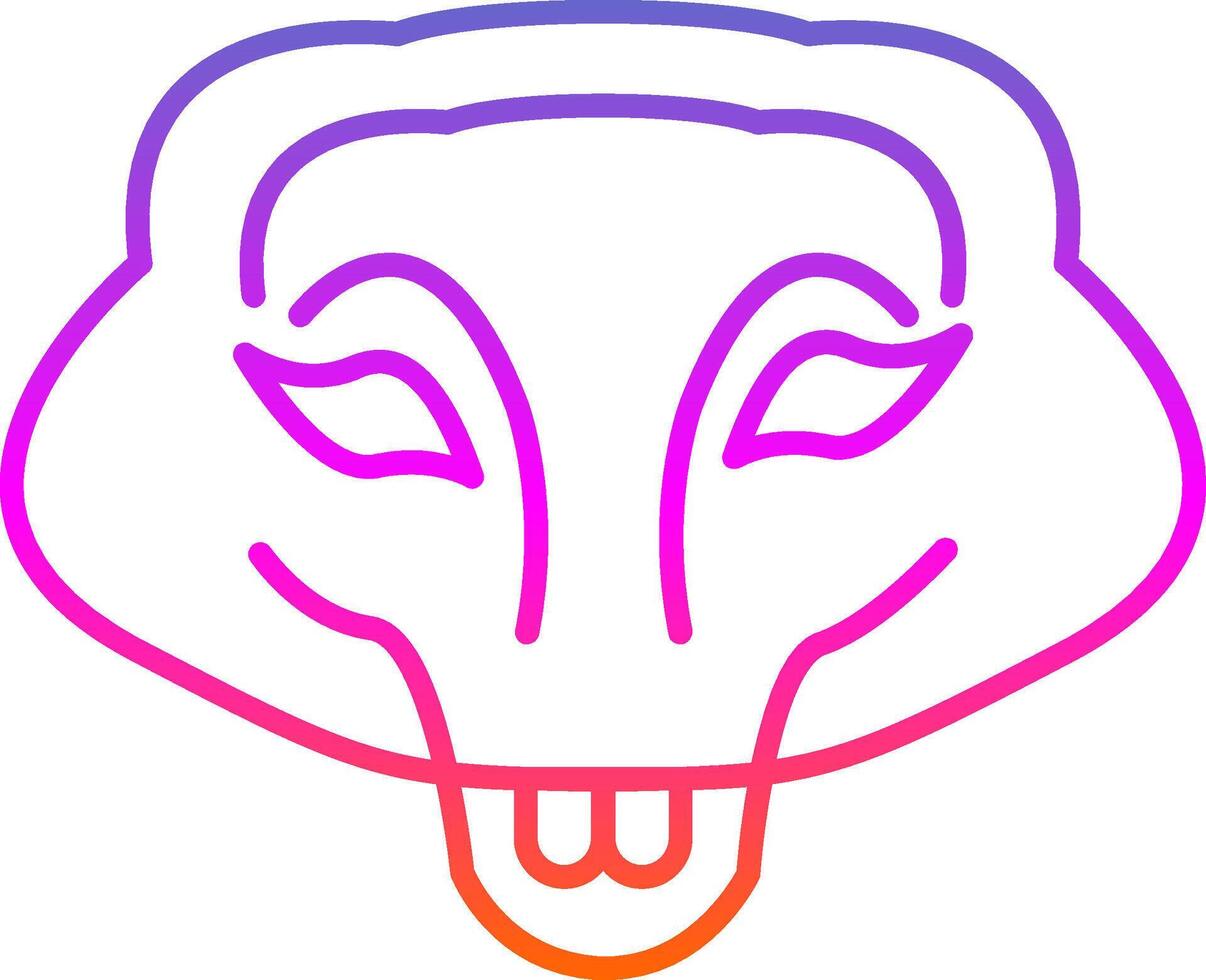Crocodile Line Gradient Icon vector