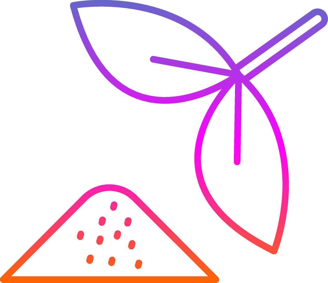 Herbal Line Gradient Icon vector