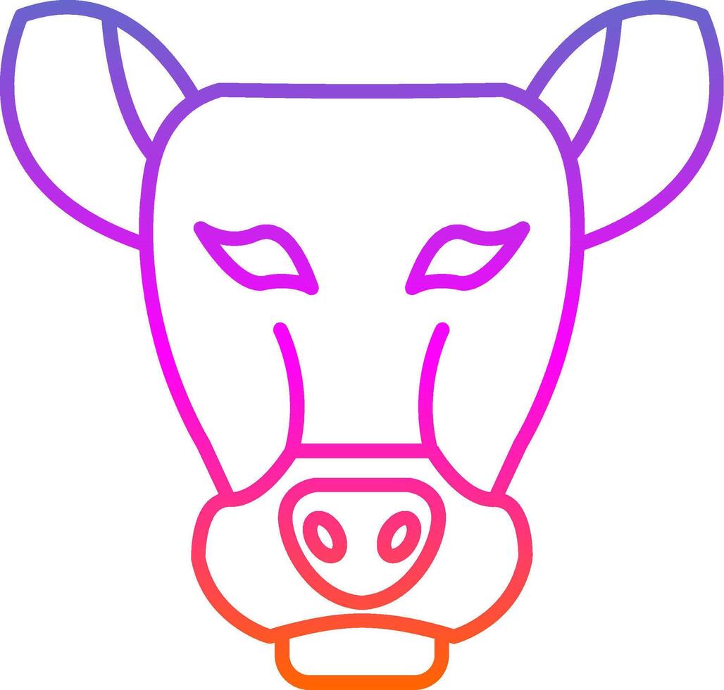 Llama Line Gradient Icon vector