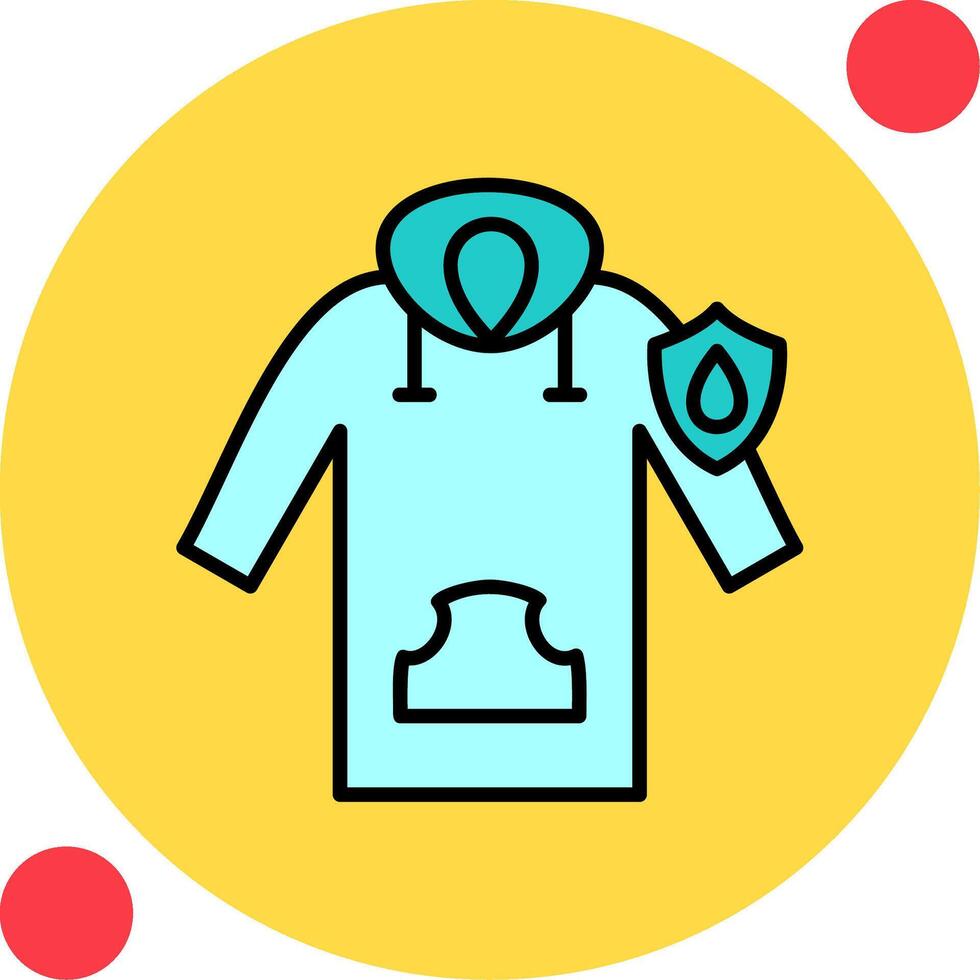 Waterproof Hoodie Vector Icon