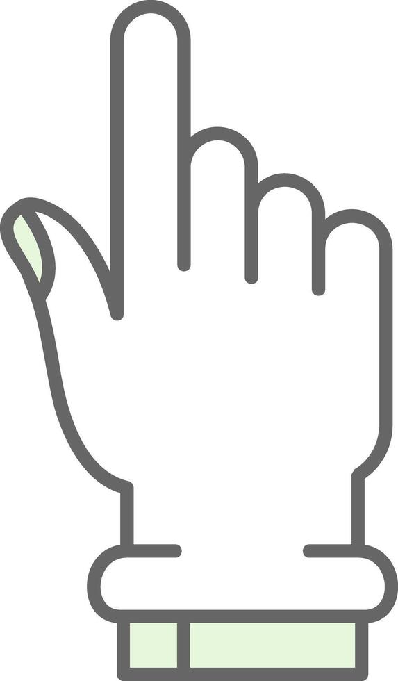 Hand click Green Light Fillay Icon vector