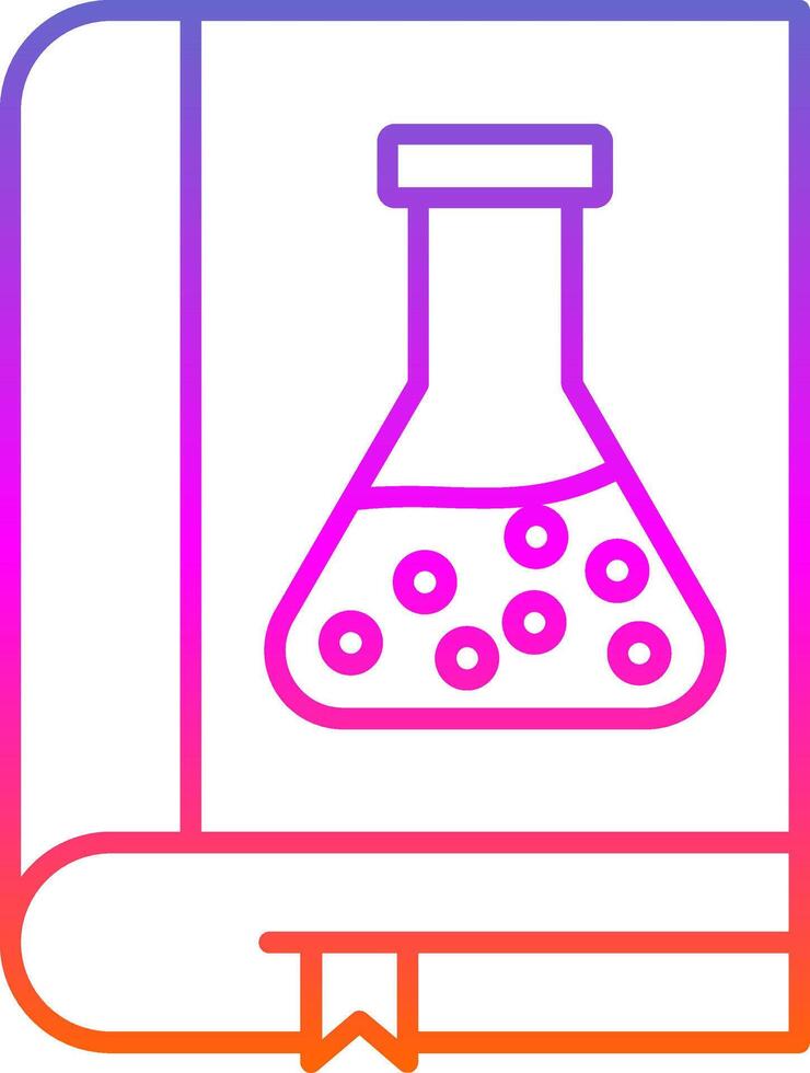 Science Book Line Gradient Icon vector