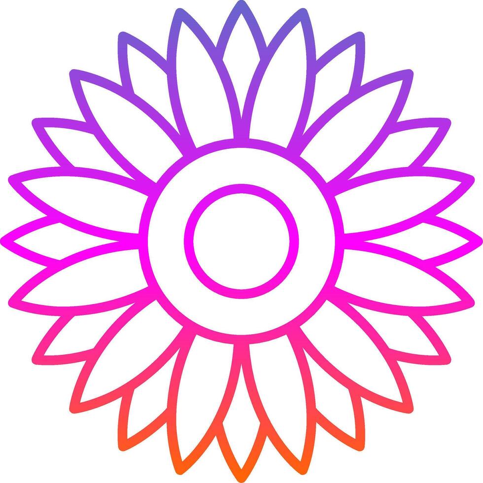 Dahlia Line Gradient Icon vector