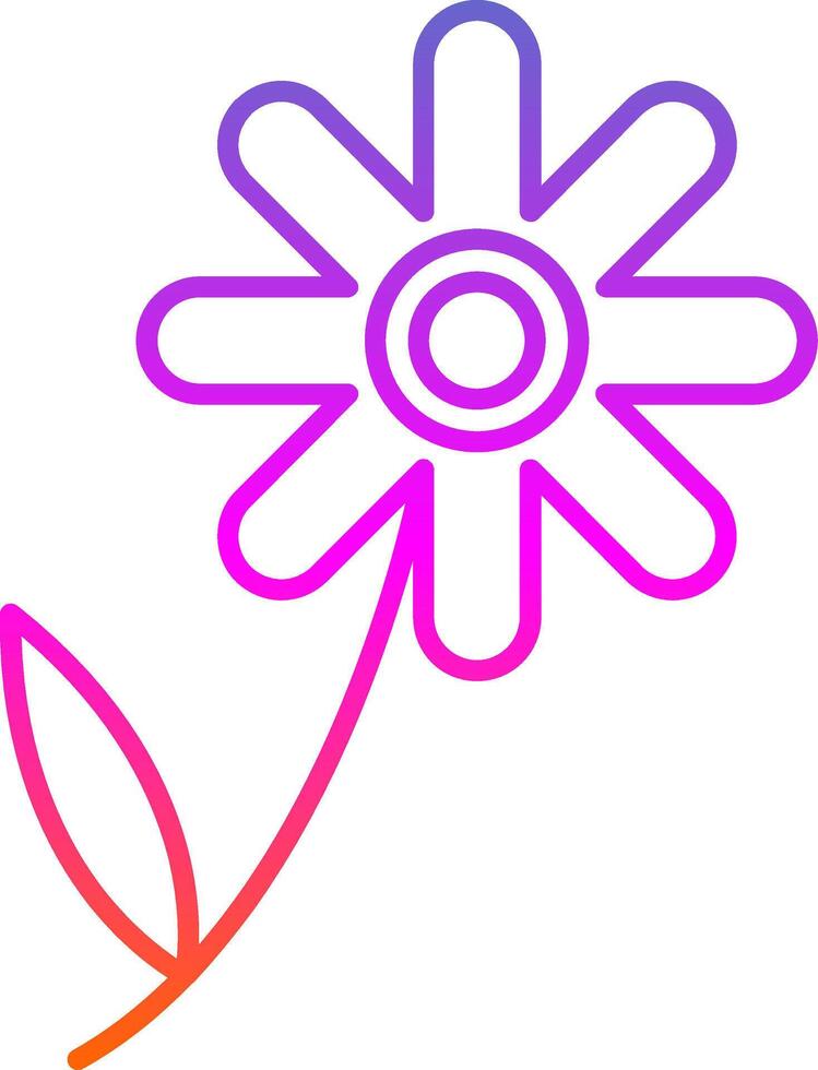 Chamomile Line Gradient Icon vector