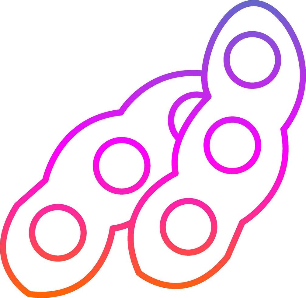 Soybean Line Gradient Icon vector